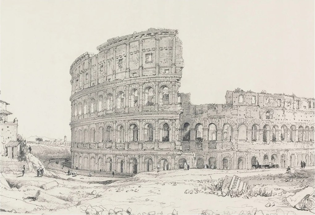 Design fotótapéta Flizelin falra Régi romok 152x104 Ragasztó