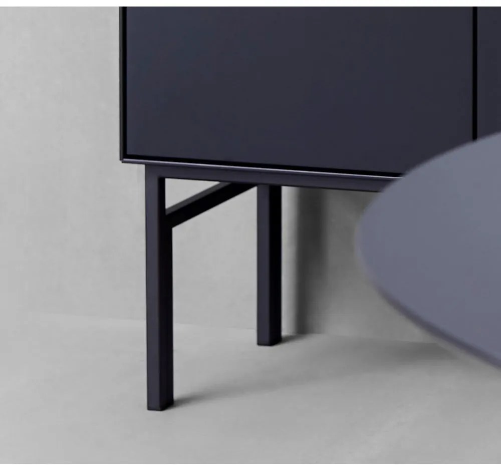 Fekete bortároló szekrény 91x111 cm - Edge - Hammel