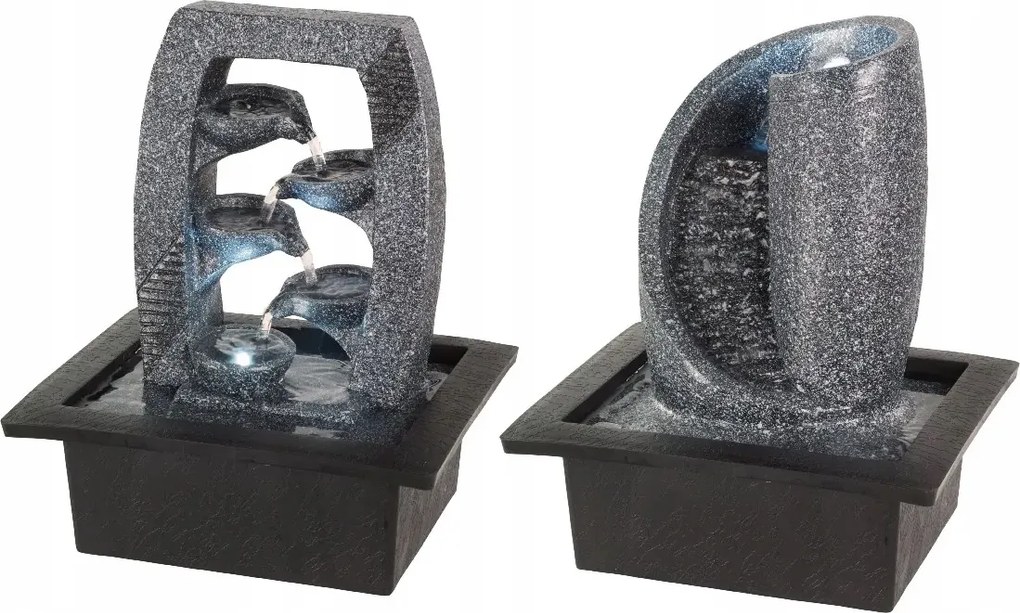 Led szökőkút szürke 25cm otthoni szoba mini