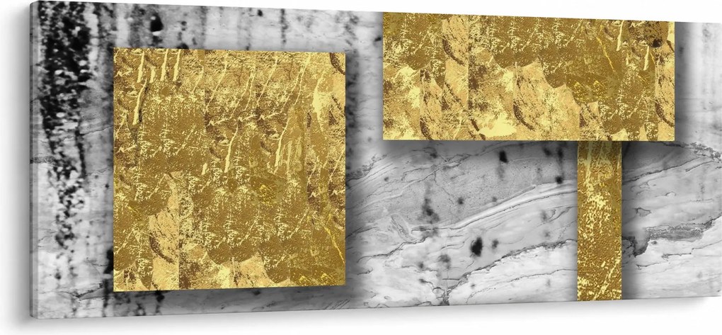 Kép - Arany négyzetek N⁰3 (120x50 cm)