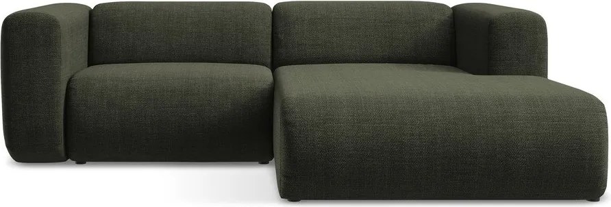 Zöld sarokkanapé (jobb oldali-heverő résszel) Ekahi – Makamii