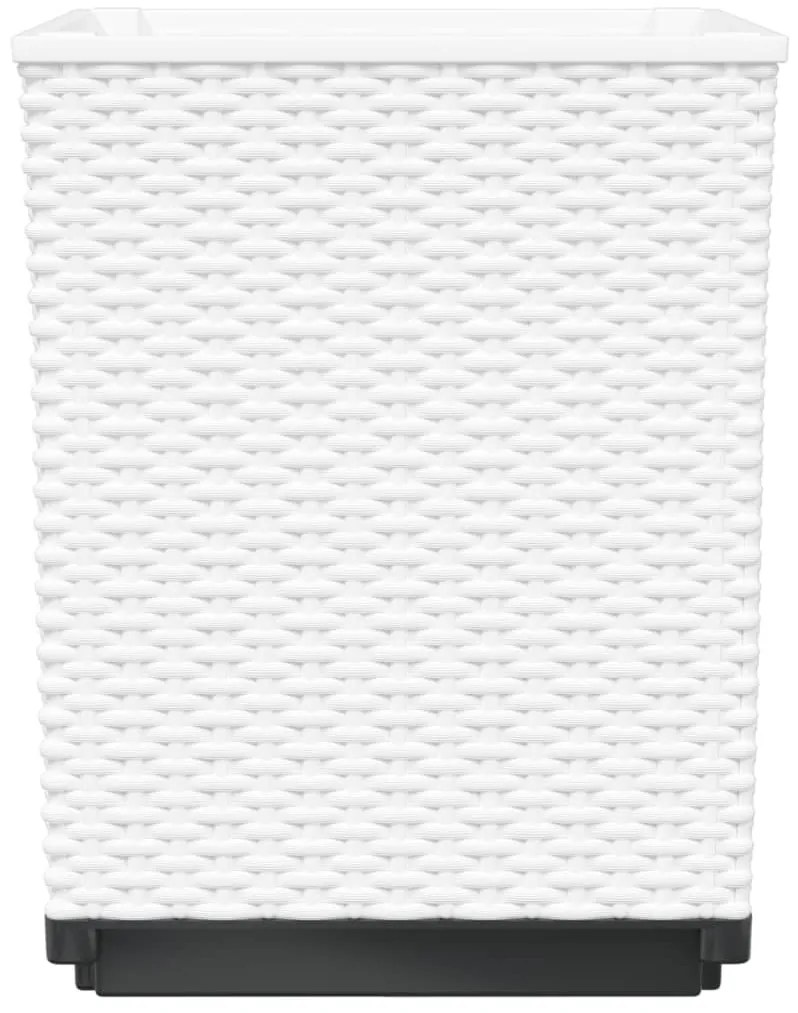 2 db fehér polipropilén növénytartó 30 x 30 x 37 cm