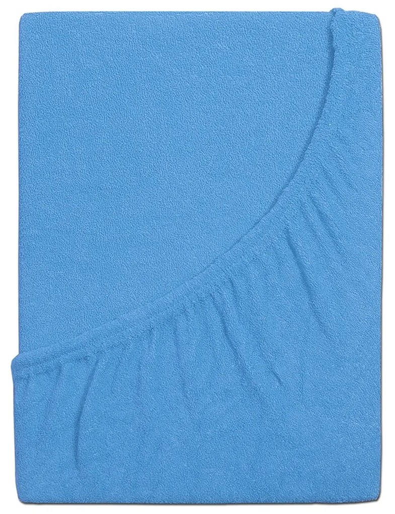 4Home Premium frottír lepedő kék, 90 x 200 cm, 90 x 200 cm