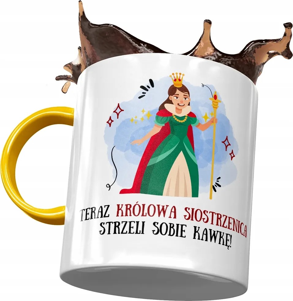 Sárga Bögre Unokahúgnak Születésnapra Ajándék Nyomtatott Fotóval