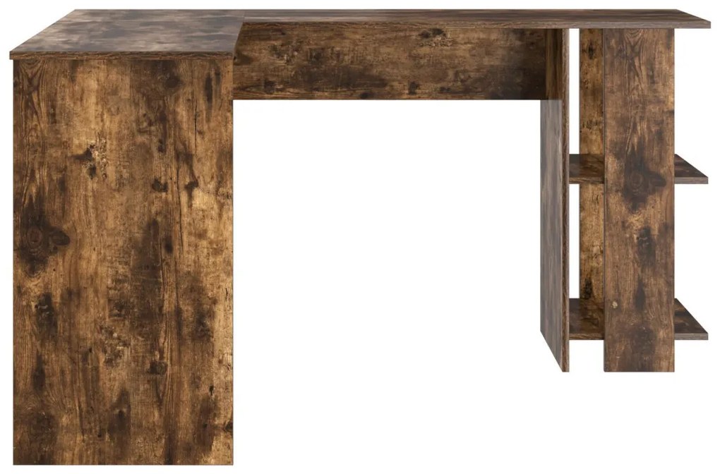 vidaXL Sarokíróasztal Füstölt tölgy 140 x 113,5 x 75 cm Faanyag