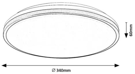 Rabalux 75058 - SLAVA LED/18W/230V IP44 fürdőszobai mennyezeti lámpa Ø 34 cm