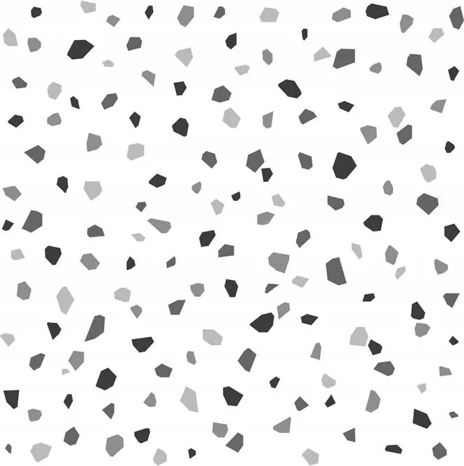 Fehér Tapéta Minta Szürke Terrazzo Pöttyök