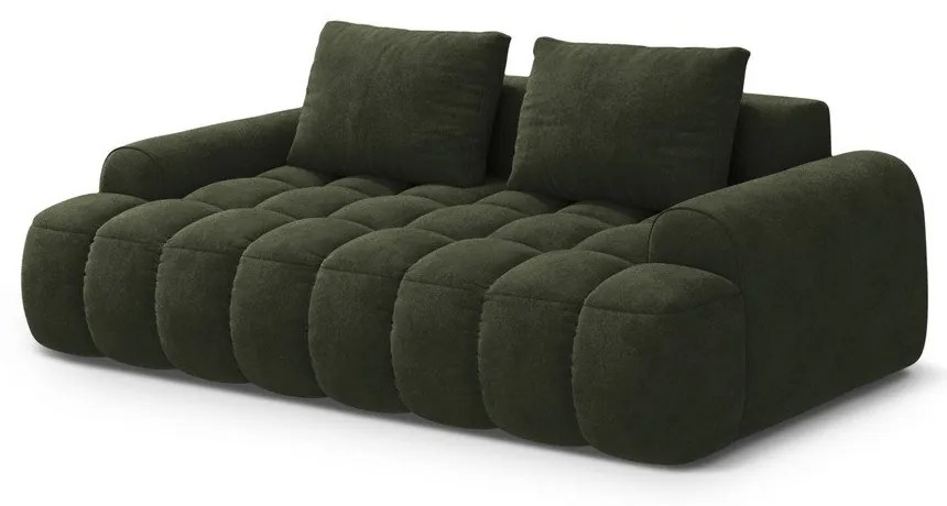 Zöld bársony kanapé 200 cm Linz – Cosmopolitan Design