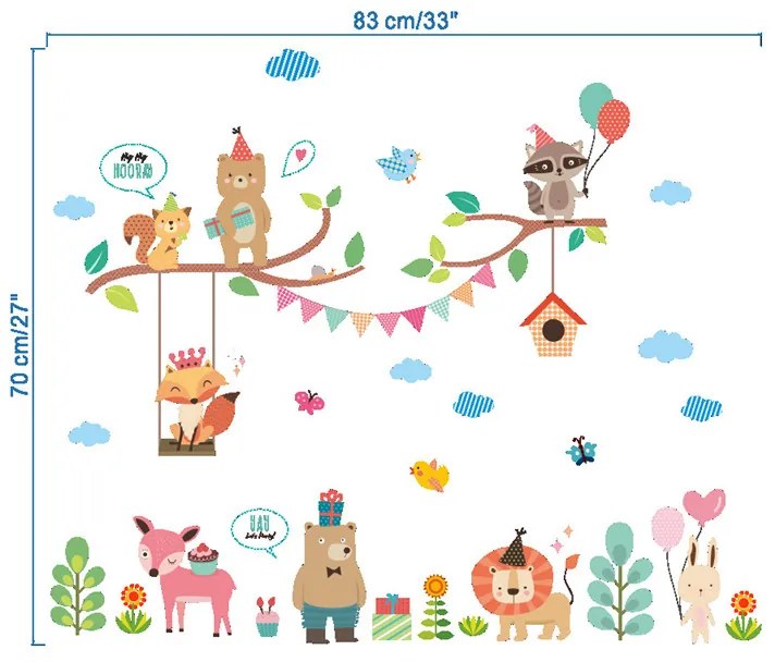 PIPPER | Falmatrica"Vidám állatok" 70x83 cm