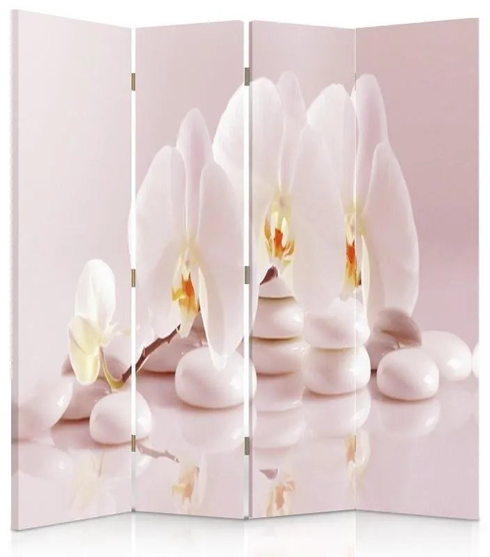 Gario Paraván Zen orchideák Méret: 145 x 170 cm, Kivitelezés: Klasszikus paraván