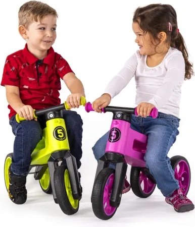 Funny Wheels - Toló- és futóbicikli 2 az 1-ben RIDER SUPER SPORT zöld/fekete