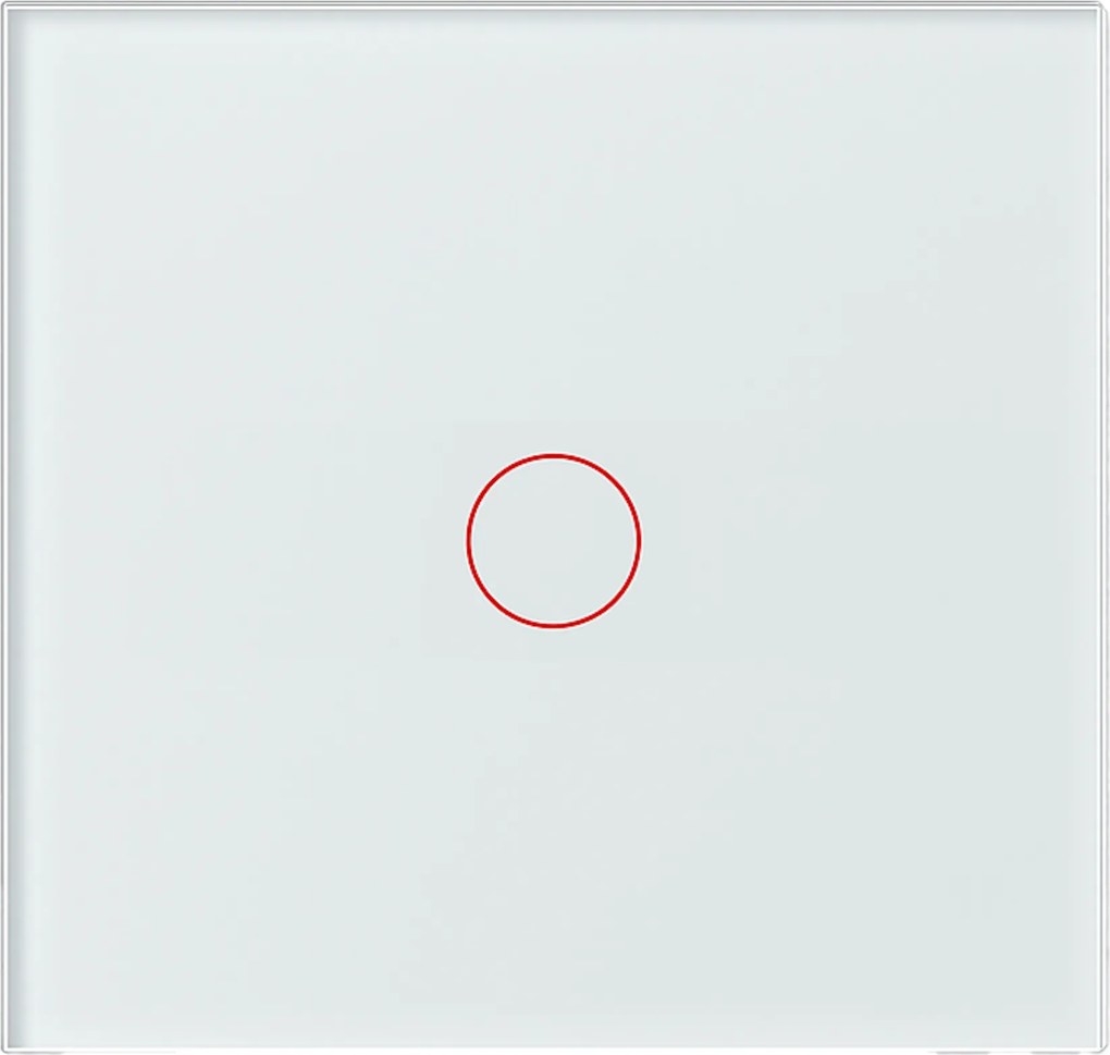 Fénykapcsoló szimpla normál fehér üveg 60mm-es dobozhoz