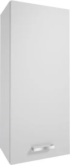 Fürdőszoba szekrény akasztós komód keskeny 71x30cm fehér fényes tömör