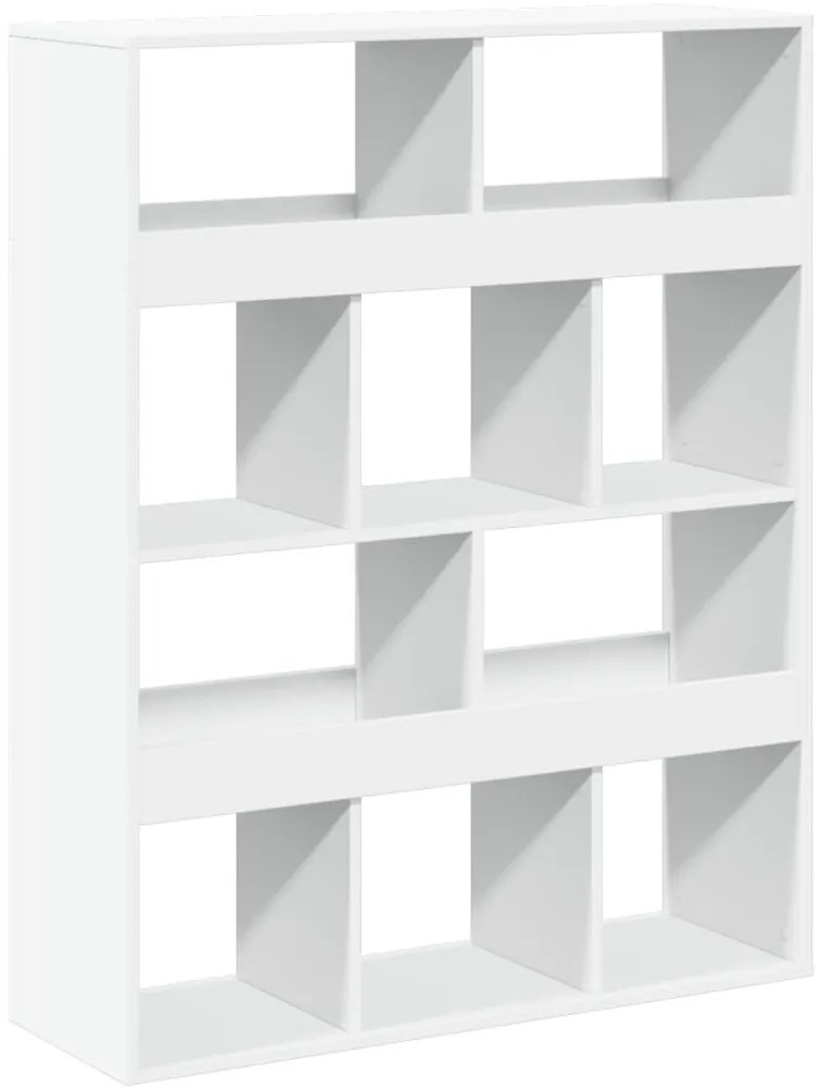fehér szerelt fa könyvespolc 100 x 33 x 125,5 cm