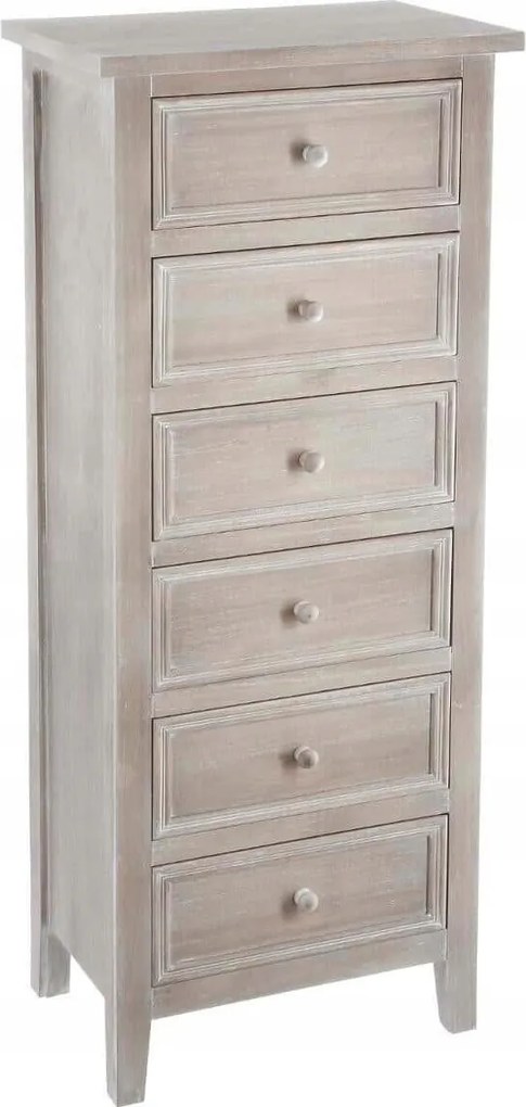 Tömör komód nappali szekrény 6 fiókos szürke