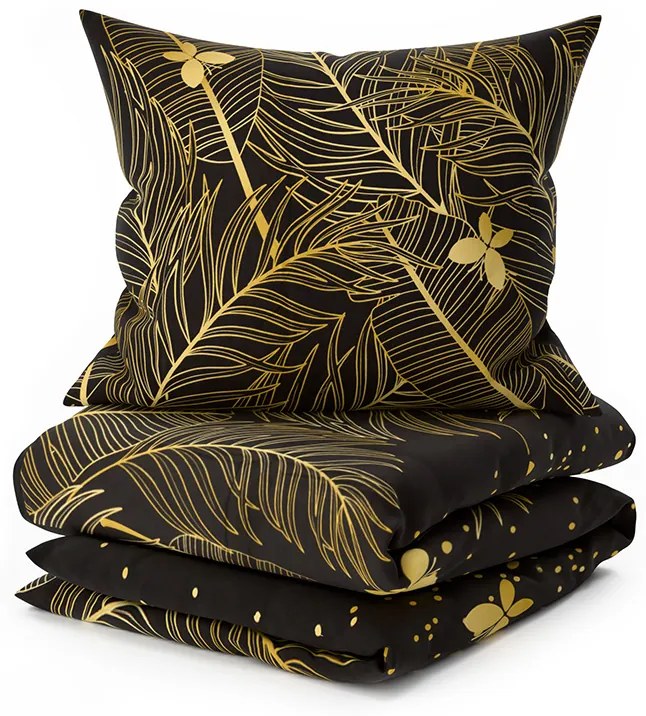 VISATA fekete mikroszálas ágyneműhuzat Ágyneműhuzat mérete: 70 x 90 cm | 140 x 200 cm