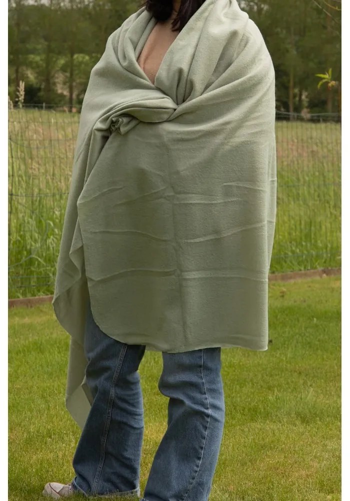 Zöld fleece takaró 130x160 cm Riso – Tiseco Home Studio