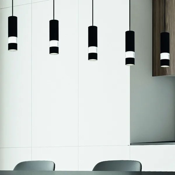 Eglo 39706 - LED Csillár zsinóron BERNABETA 5xGU10/4,6W/230V fekete