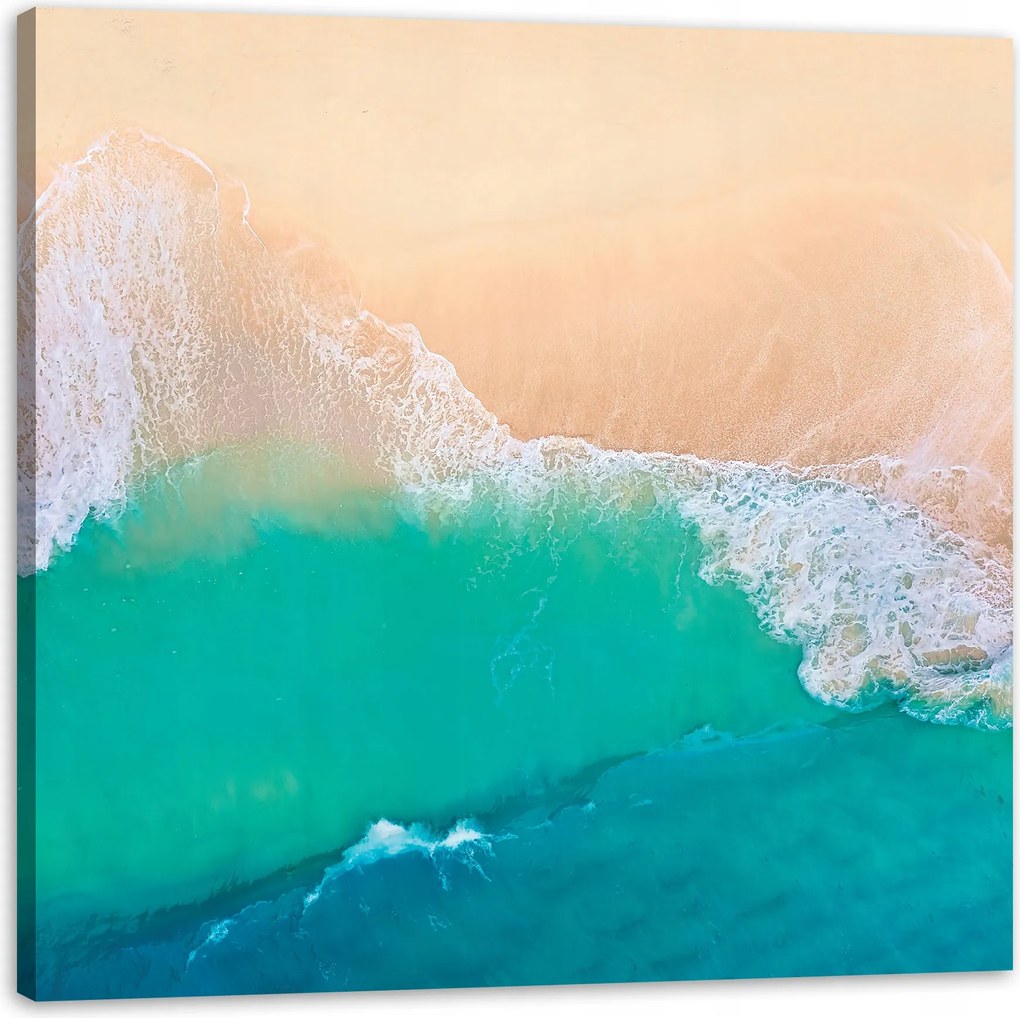 Vászonkép Hullámok Vízpart Homok 40X40 cm Ideális ajándék