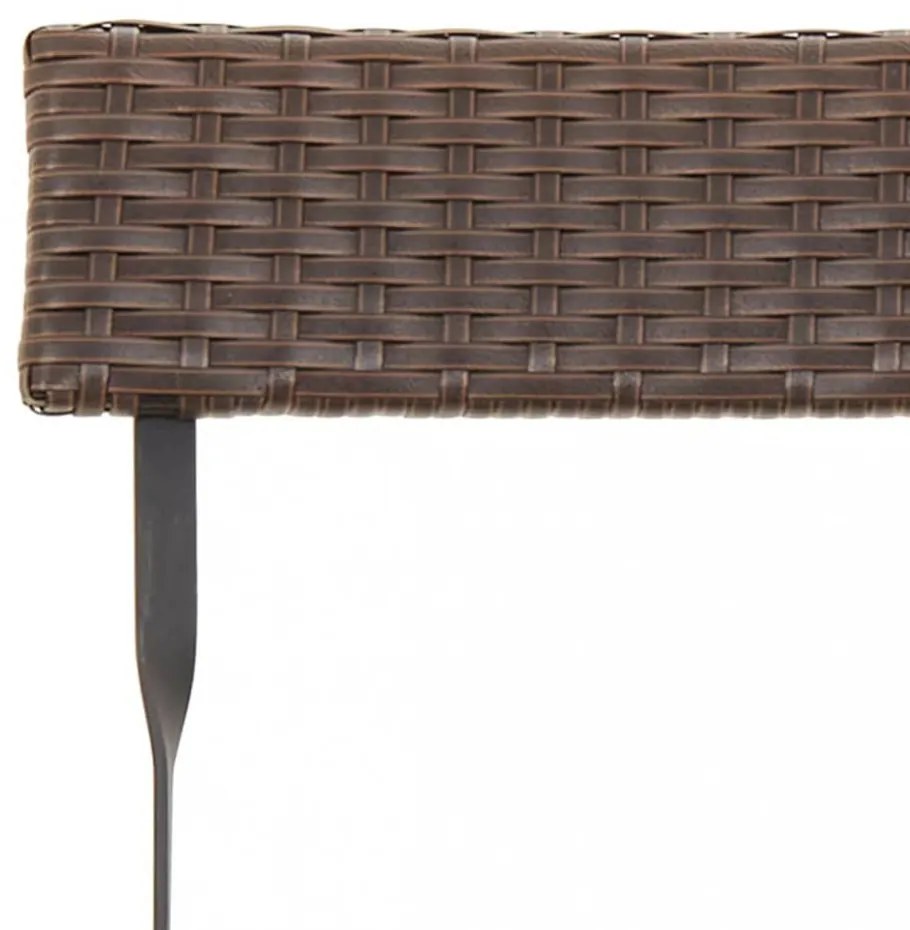 3 részes barna összecsukható polyrattan bisztrószett