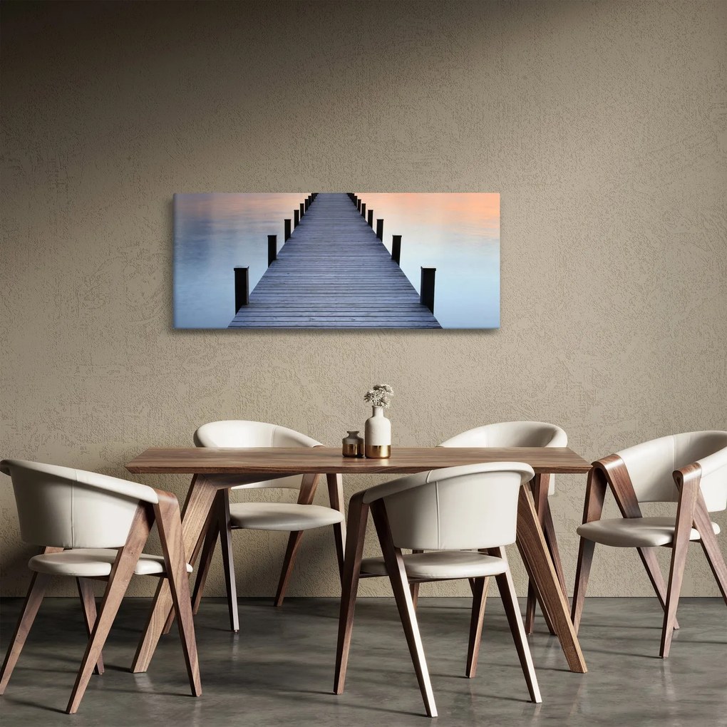 Kép - Móló a Starnberger-tónál, Bajorország, Németország (120x50 cm)
