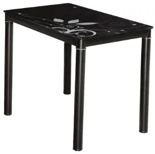 Étkezőasztal 100 cm Damion (fekete + fekete) (4 fő részére). 1050081