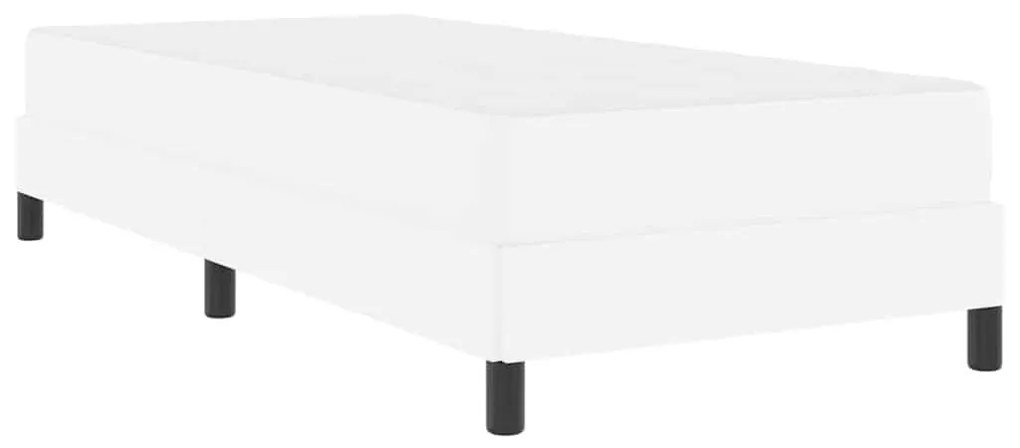Ágy matracmal Tiszta fehér 90 x 200 cm Műbőr
