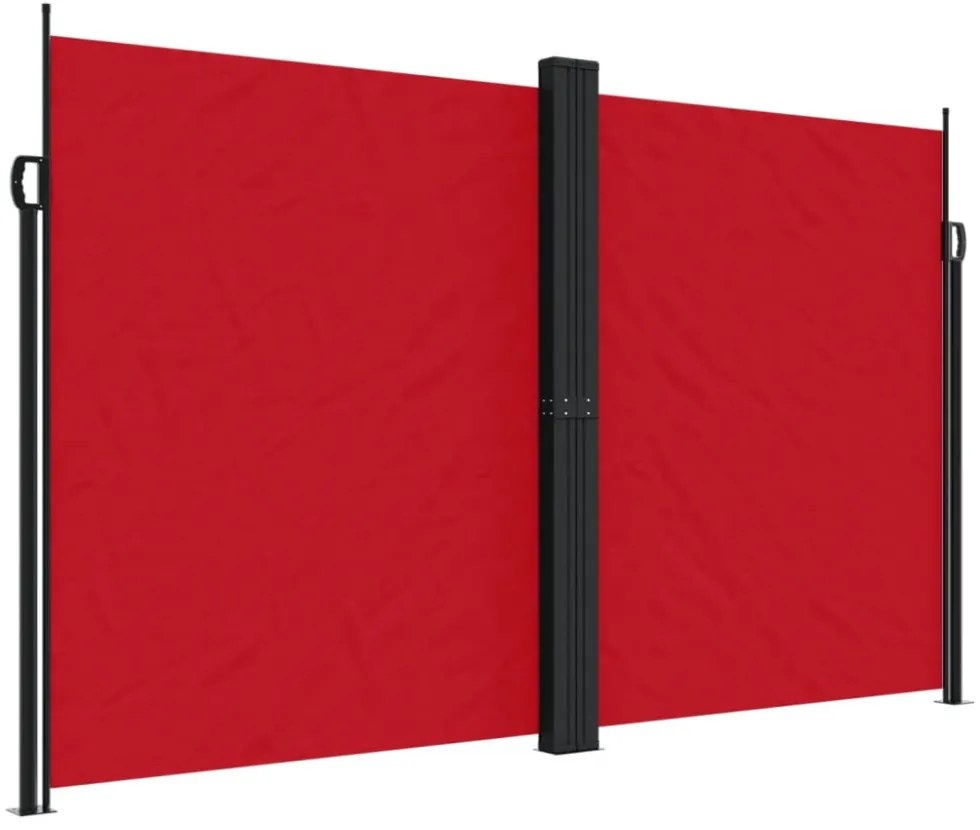 piros behúzható oldalsó napellenző 200 x 600 cm
