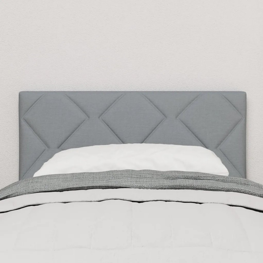 Fejtámla Gyémánt Blokkos Design Világosszürke 80 cm Szövet