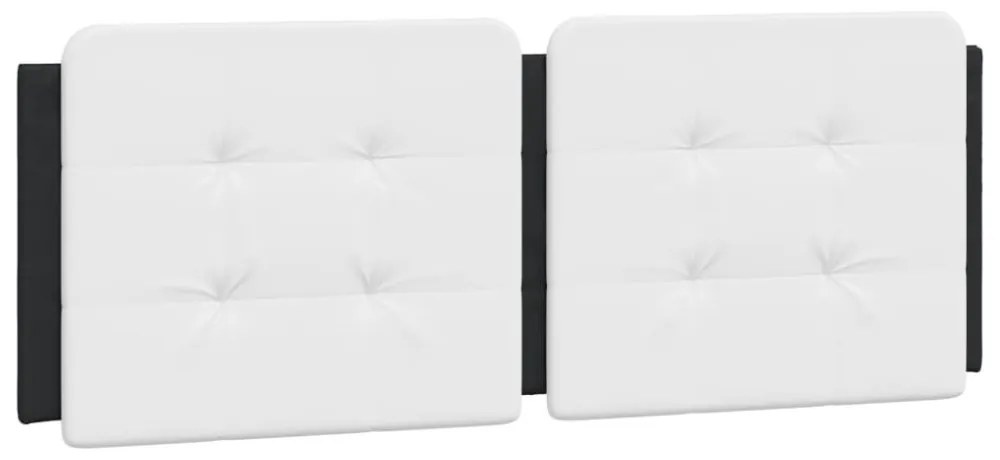 fekete és fehér ágykeret LED-ekkel matrac nélkül Zadar 140 x 190 cm