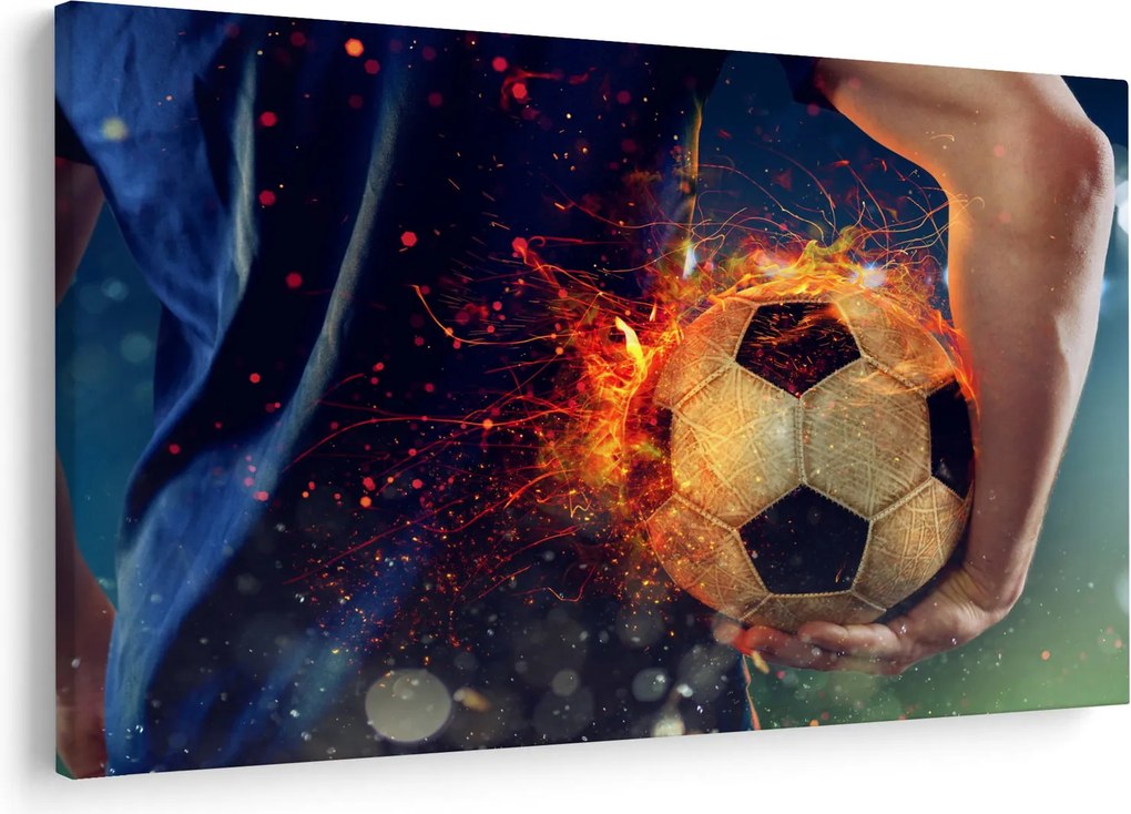 Kép - Futball-labda a tűzben (90x60 cm)