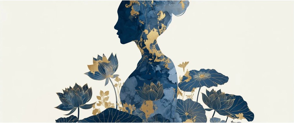 Kép - Márvány női profil (120x50 cm)