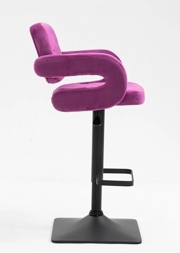 HR8403KW Fukszia modern velúr szék fekete lábbal
