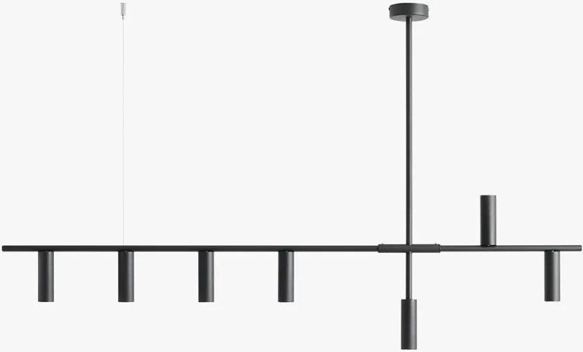 ALDEX 1104T1 TREVEO Többágú Függesztett Lámpa Fekete GU10 mini IP20
