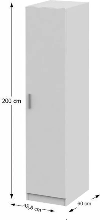 Szekrény, fehér, INVITA TYP 1