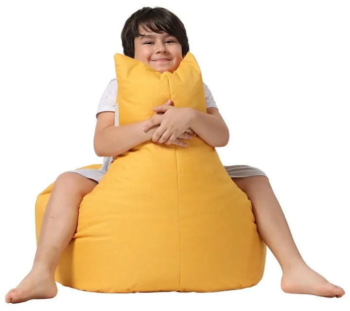Sárga gyerek babzsákfotel Baton – Floriane Garden