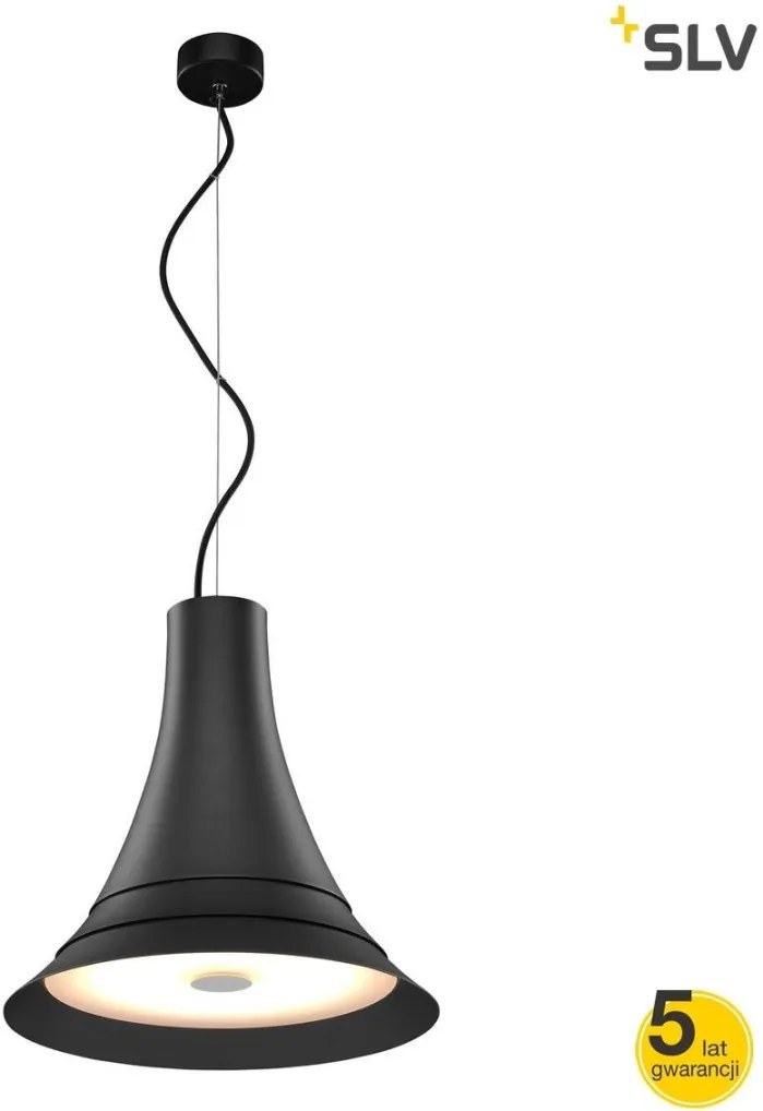 SLV 1000436 BATO Modern Függesztett Lámpa Fekete LED IP20