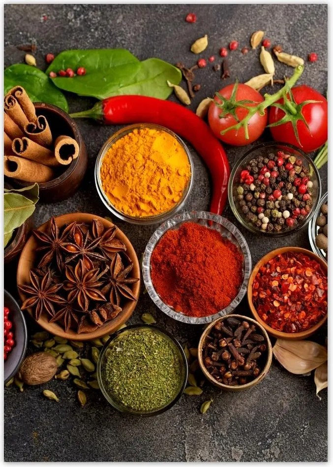 Poszterek A4 Pion Rusztikus Fűszerek