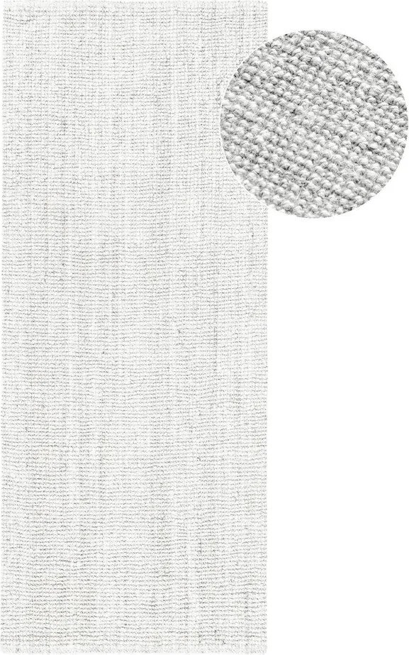 Világosszürke kétoldalas-kézi szövésű juta futószőnyeg 80x200 cm Bouclé Jaipur – Hanse Home