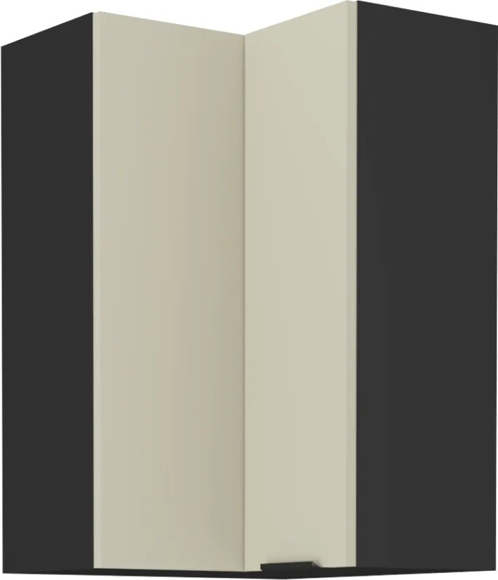 Felső sarokszekrény kasmír/fekete, ARAKA 60x60 GN-90 2F