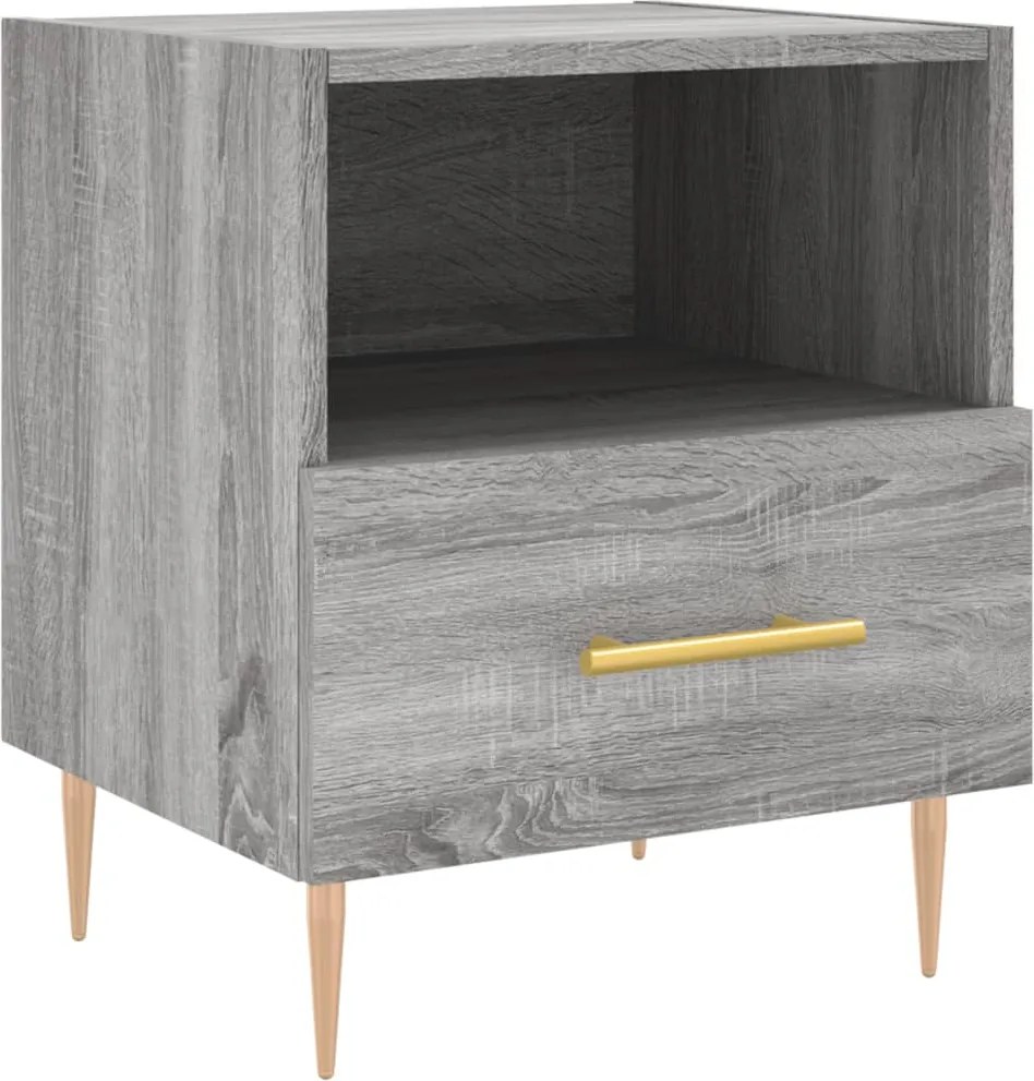 vidaXL szürke sonoma színű szerelt fa éjjeliszekrény 40 x 35 x 47,5 cm