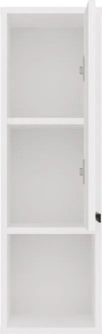 MEXY W1D fürdőszoba szekrény 25.5x24x82 cm függesztett, fehér-fekete