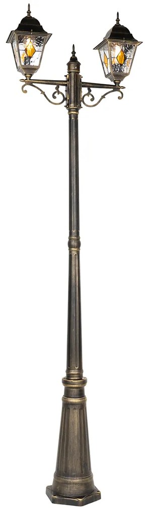 Vintage kültéri lámpa antik arany 240 cm 2 lámpás - Antigua