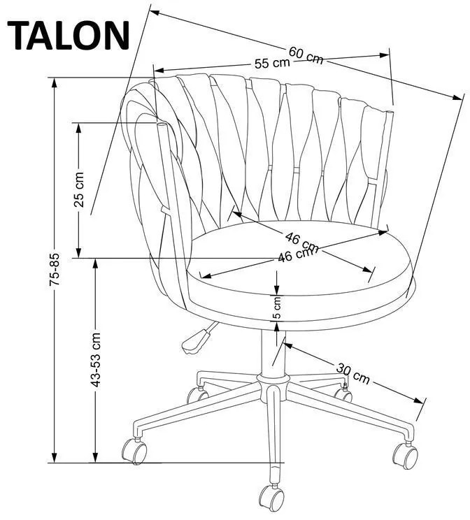 Talon forgószék rózsaszín