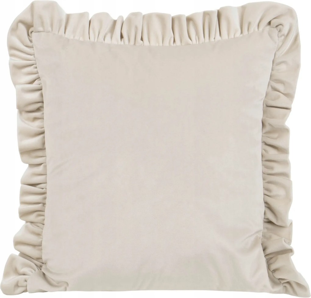 Dekoratív párnahuzat VELVET-25 45x45 Eurofirany krémszínű