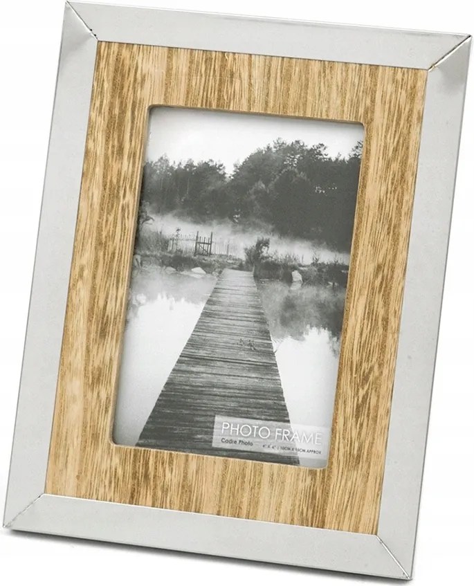 Barna Ezüst Képkeret 10x15cm Fém