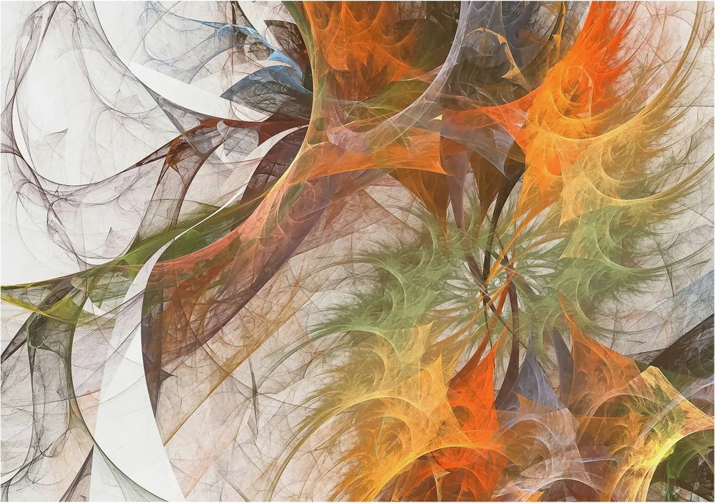 Dekoratív fali tapéta 3D hatással Absztrakt kaleidoszkóp 312x219 Ragasztó