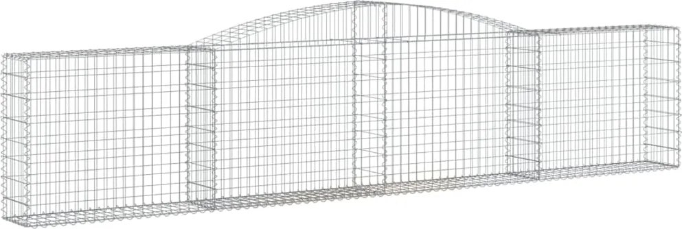 vidaXL íves horganyzott vas gabion kosár 400x30x80/100 cm