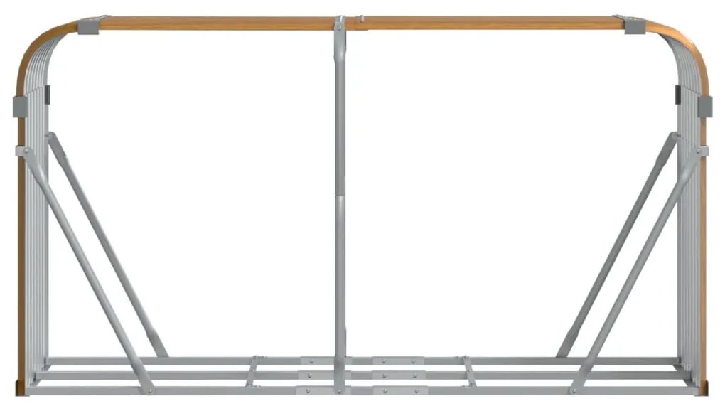 fautánzatú horganyzott acél rönktartó 180 x 45 x 100 cm