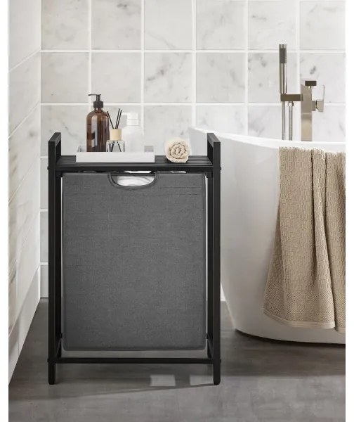 REX mosókosár fekete/szürke